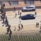 Federal officers use force on protesters during immigration raids at California farms – as it happened