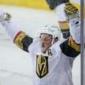 Jack Eichel scores twice and leads the Golden Knights to a 4-2 win over the Flames