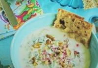 Abdoogh Khiar - Persian Cold Yogurt Soup with Cucumbers, Herbs, Walnuts & Raisins